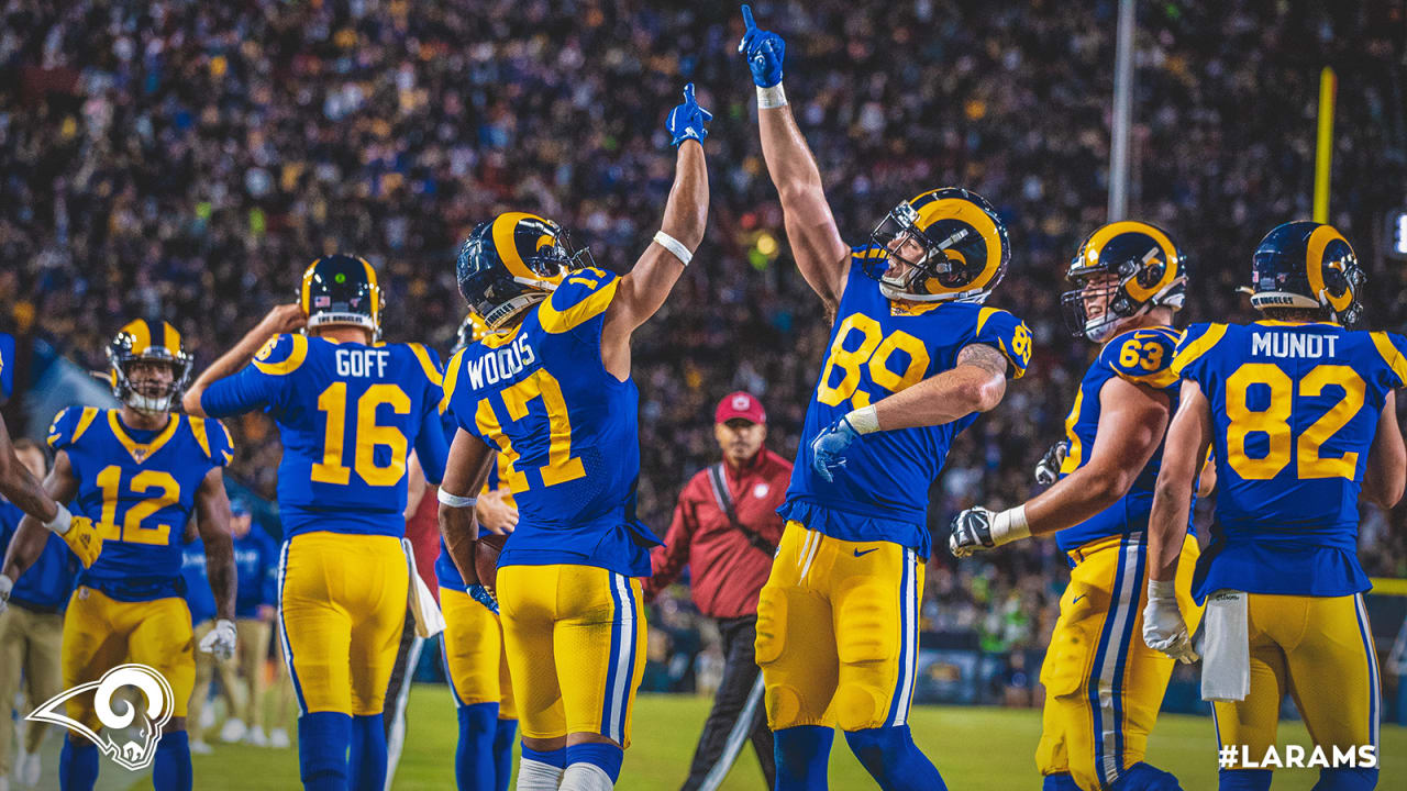 Los Angeles Rams defensive back Nickell Robey-Coleman celebrates