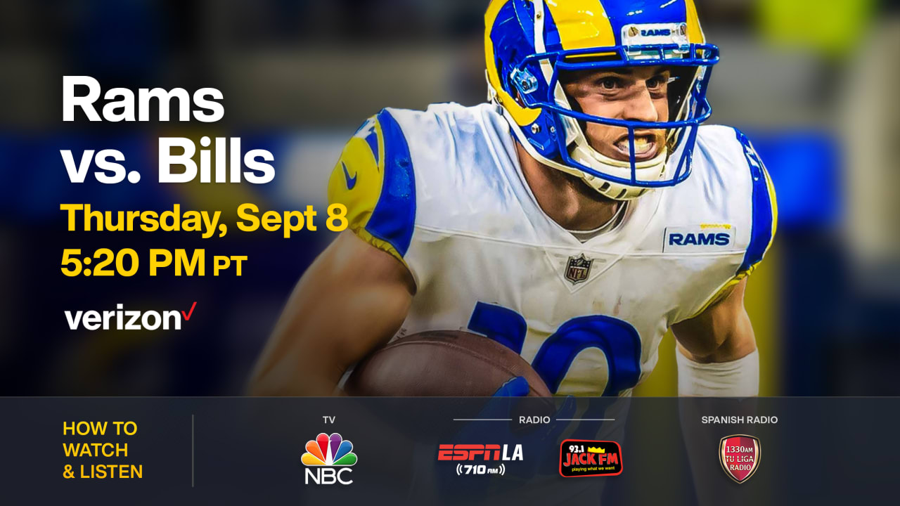 TV and streaming info for Bills vs Rams