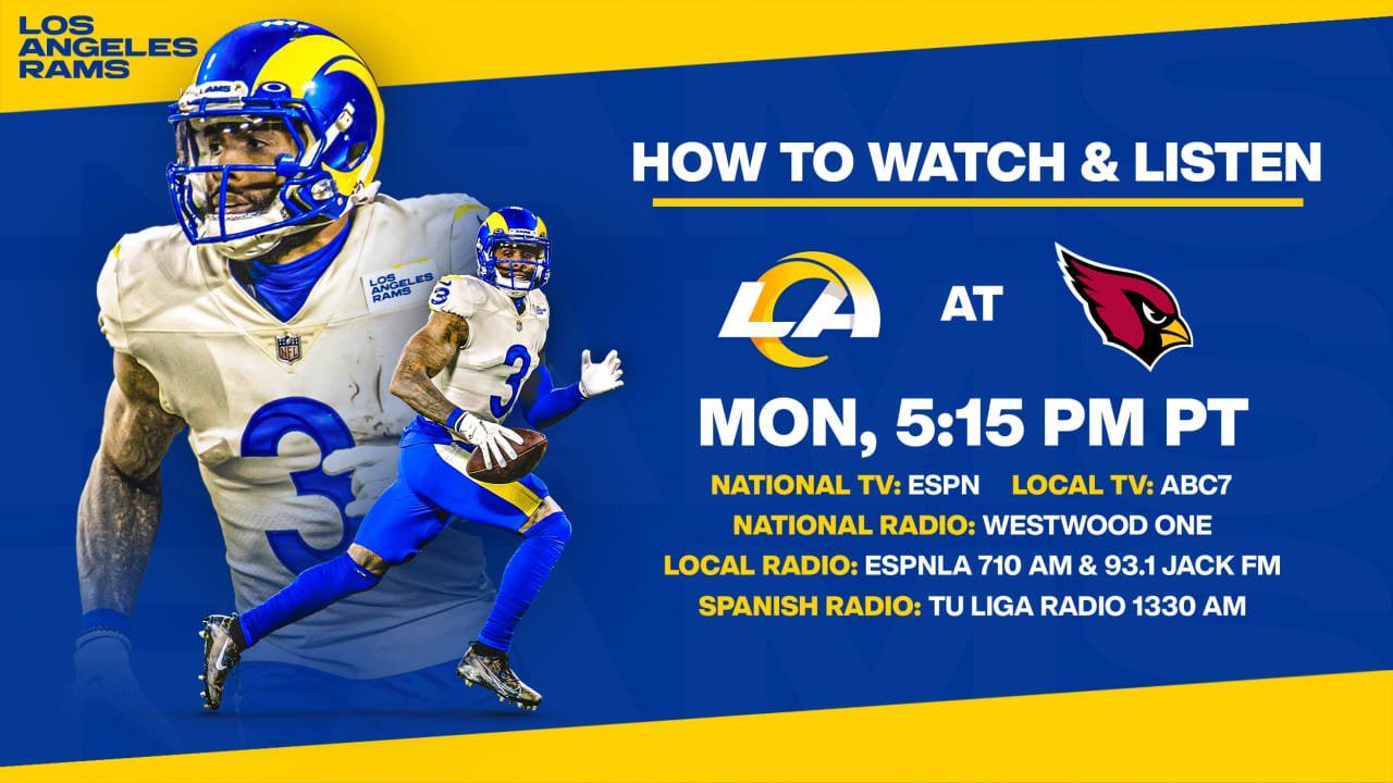 How to watch Rams at Cardinals Monday Night Football on December