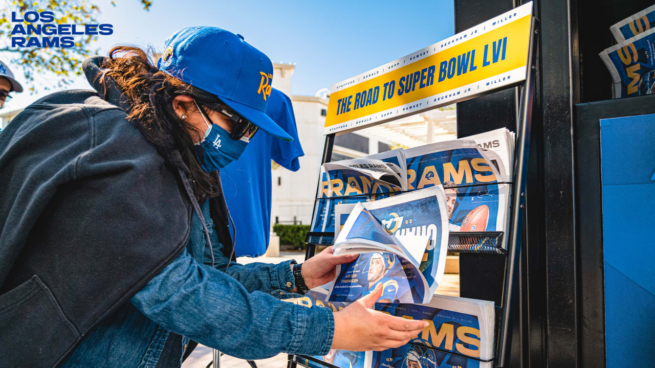 Los Angeles Rams set up a fan team store at 'The Grove' in Fairfax