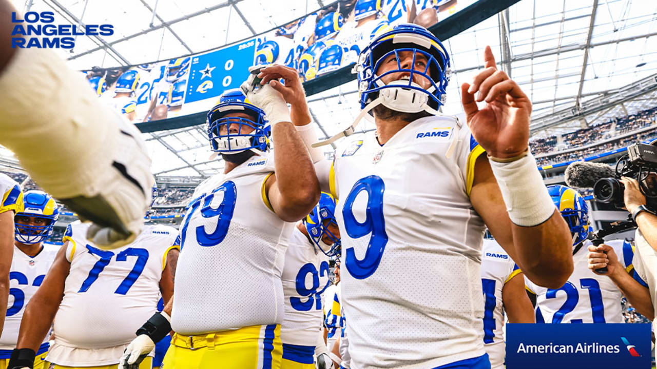 PREGAME PHOTOS: Rams hit the field at SoFi Stadium for pregame warmups ...