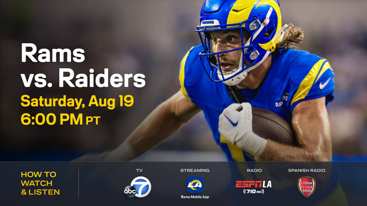 Las Vegas Raiders - Los Angeles Rams: Game time, TV channel and where to  watch the Week 2 NFL Preseason Game