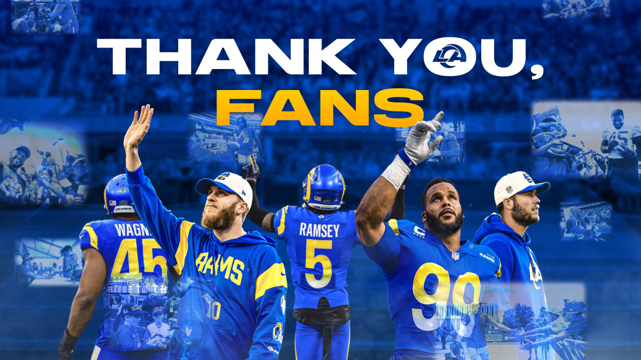 Los Angeles Rams Fans Thank you Rams fans for your continued support