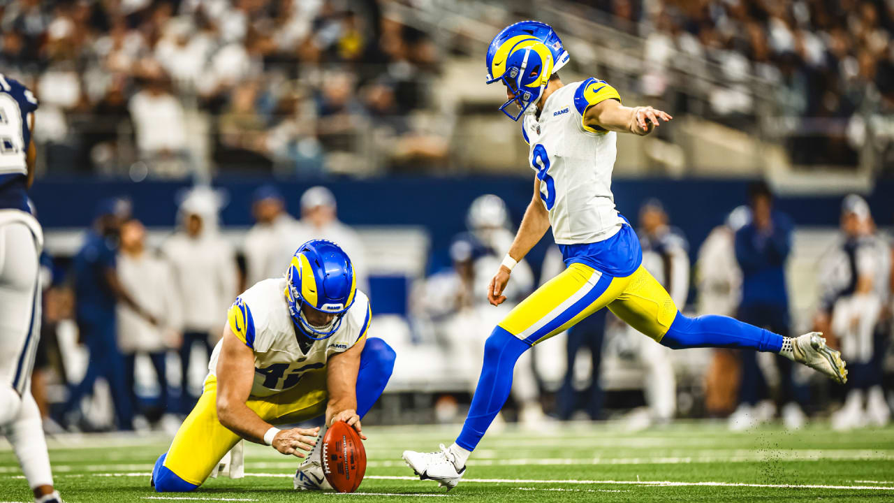 Los Angeles Rams kicker Lucas Havrisik nails a 47yard field goal