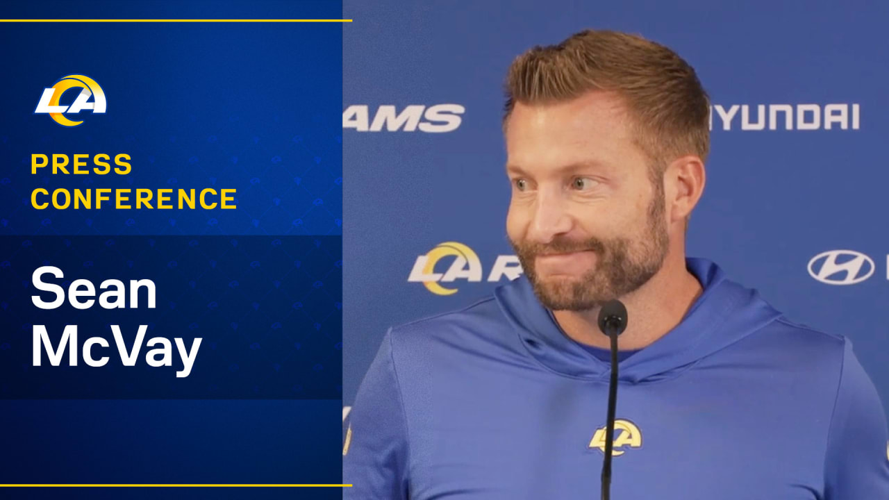 Rams head coach Sean McVay on a dad and the team signing