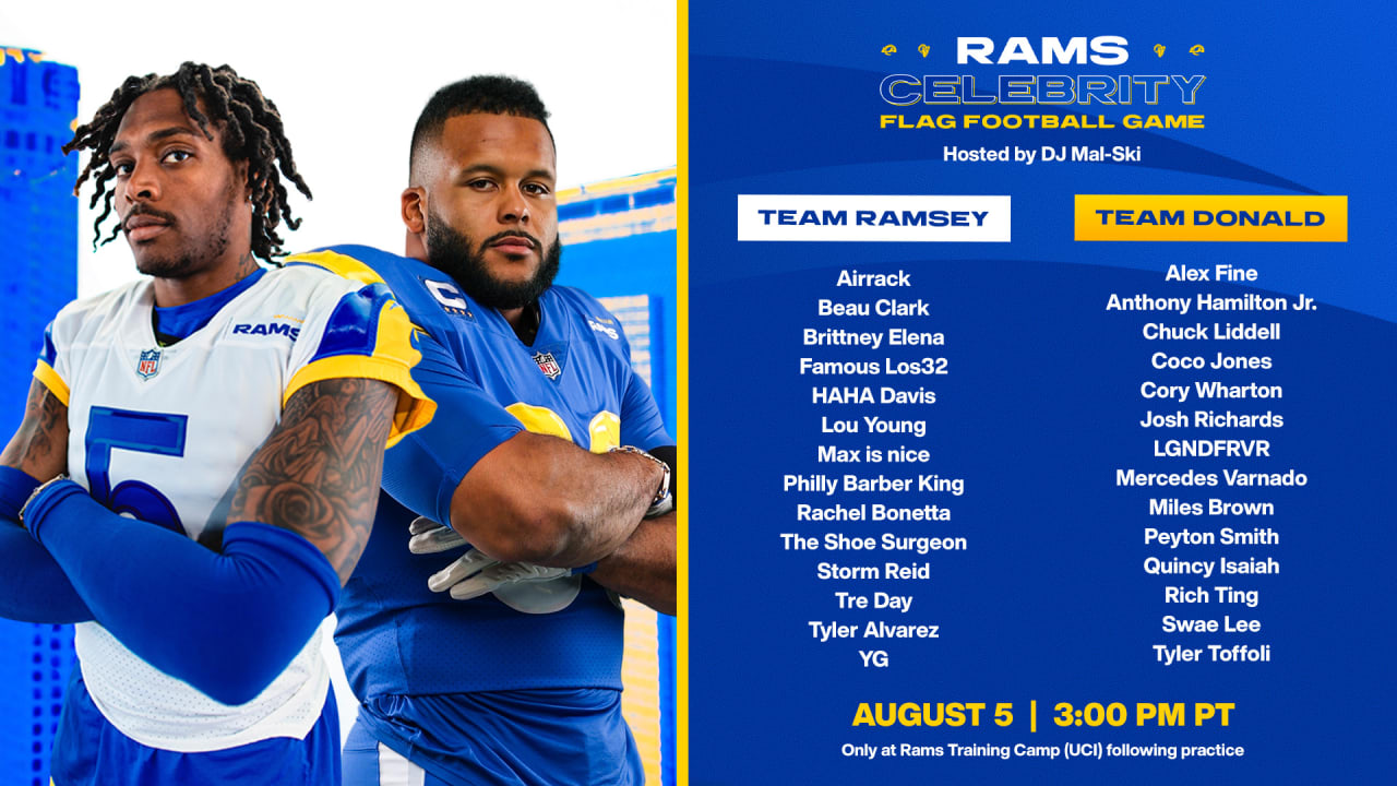 Los Angeles Rams to host second annual Celebrity Flag Football