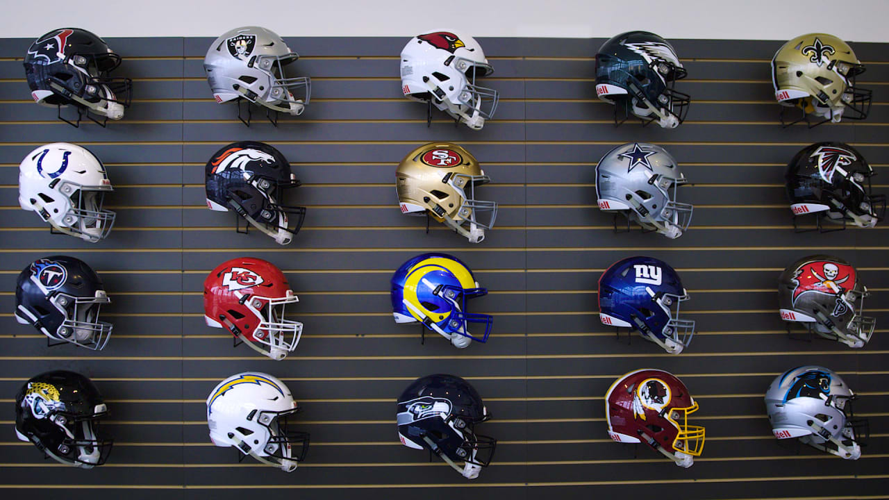 Combining NFL helmets with the colors of local college teams