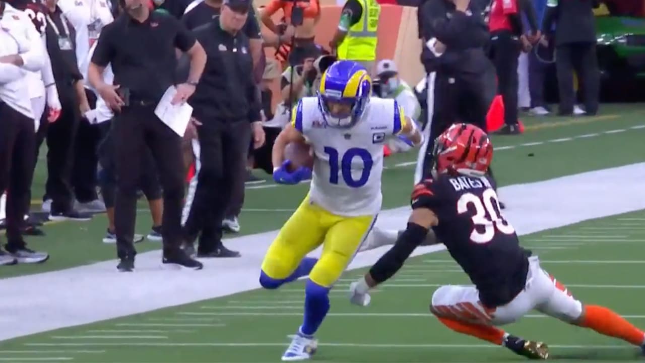 Highlights Rams WR Cooper Kupp's first catch of Super Bowl LVI goes for 20 yards on third down