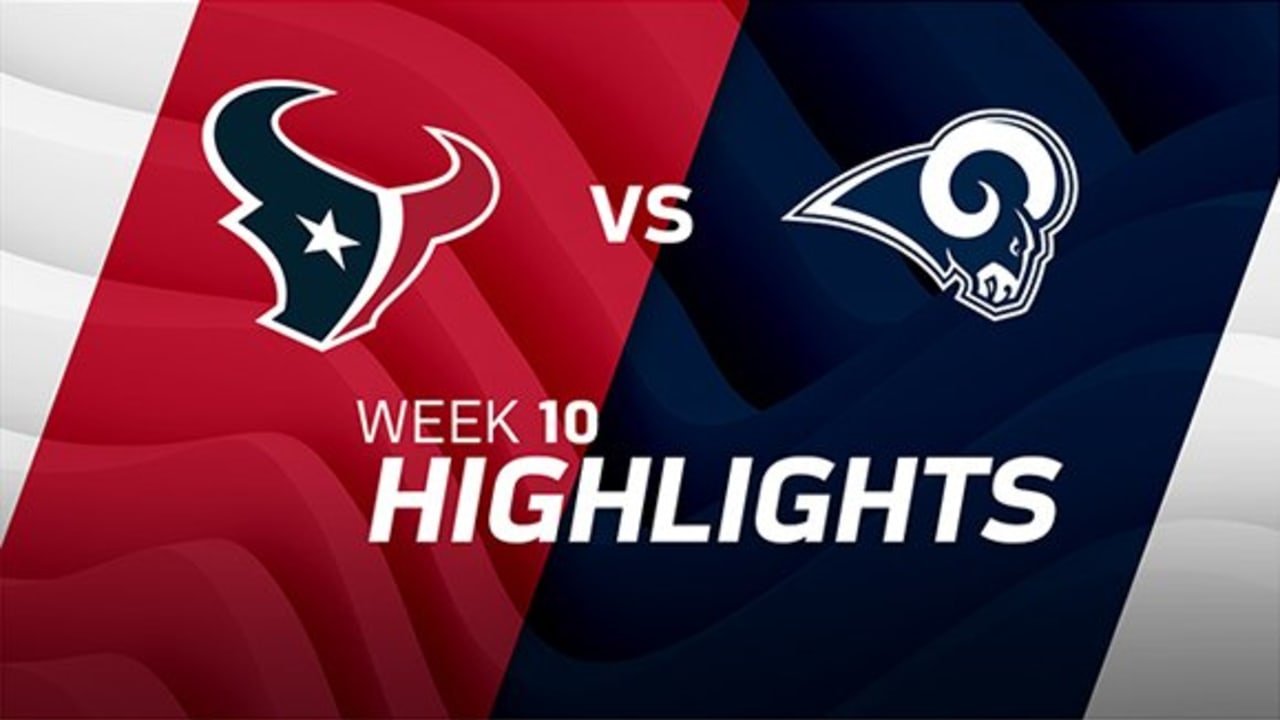 Texans vs. Rams  NFL Week 10 Game Highlights 