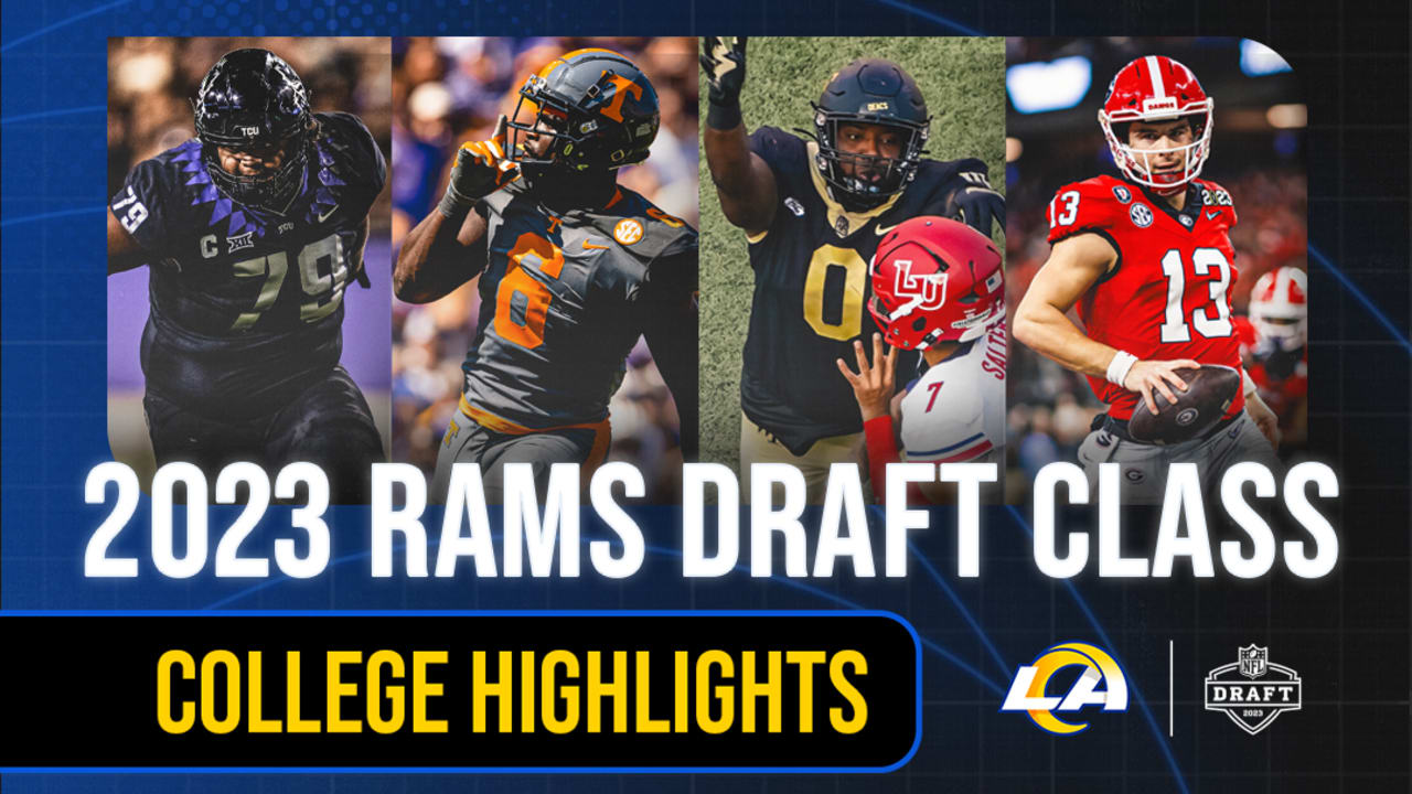 Los Angeles Rams 2023 NFL Draft Class college highlights - Georgia  quarterback Stetson Bennett, TCU offensive lineman Steve Avila, Tennessee  outside linebacker Byron Young & more
