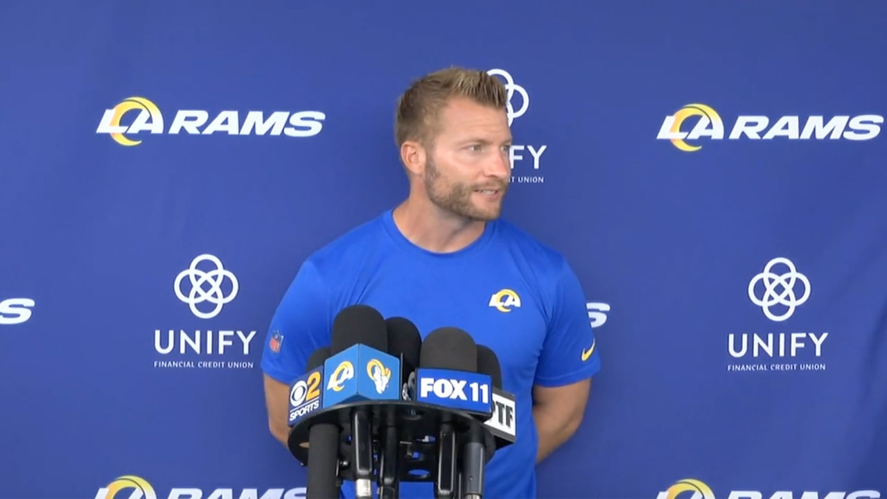 Top Takeaways from Rams head coach Sean McVay's press conference on initial  53-man roster for 2023: Logan Bruss, kicker position, and more