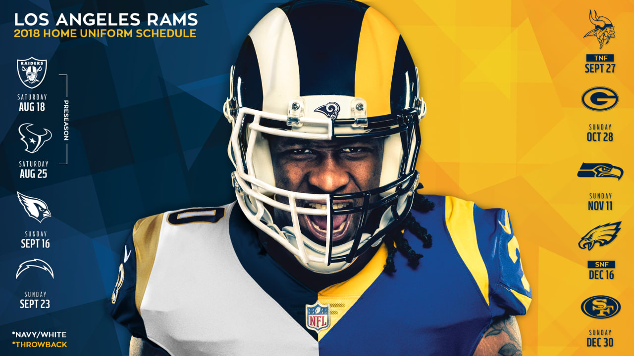 what color are the rams home jerseys