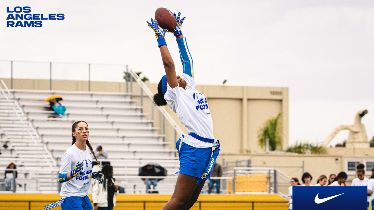 Rams celebrate Women's History Month with nine girls' flag football clinics  for local youth