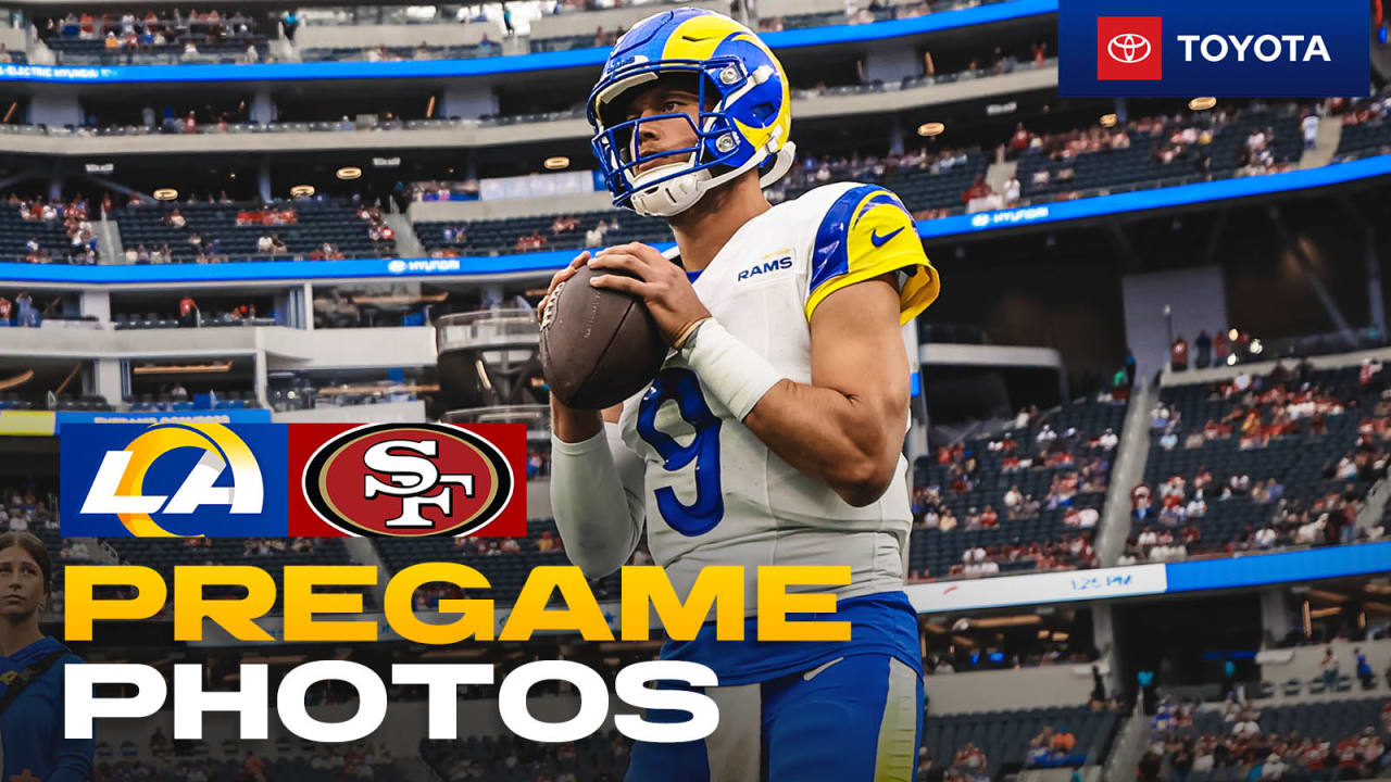 PREGAME PHOTOS: Rams hit the field at SoFi Stadium for pregame warmups  ahead of 2023 home opener vs. 49ers