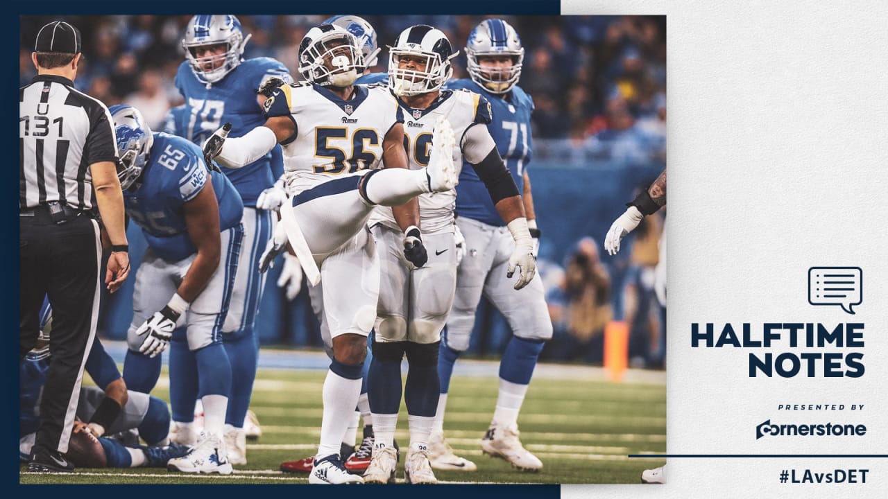 Halftime Notes Rams Lead Lions 133