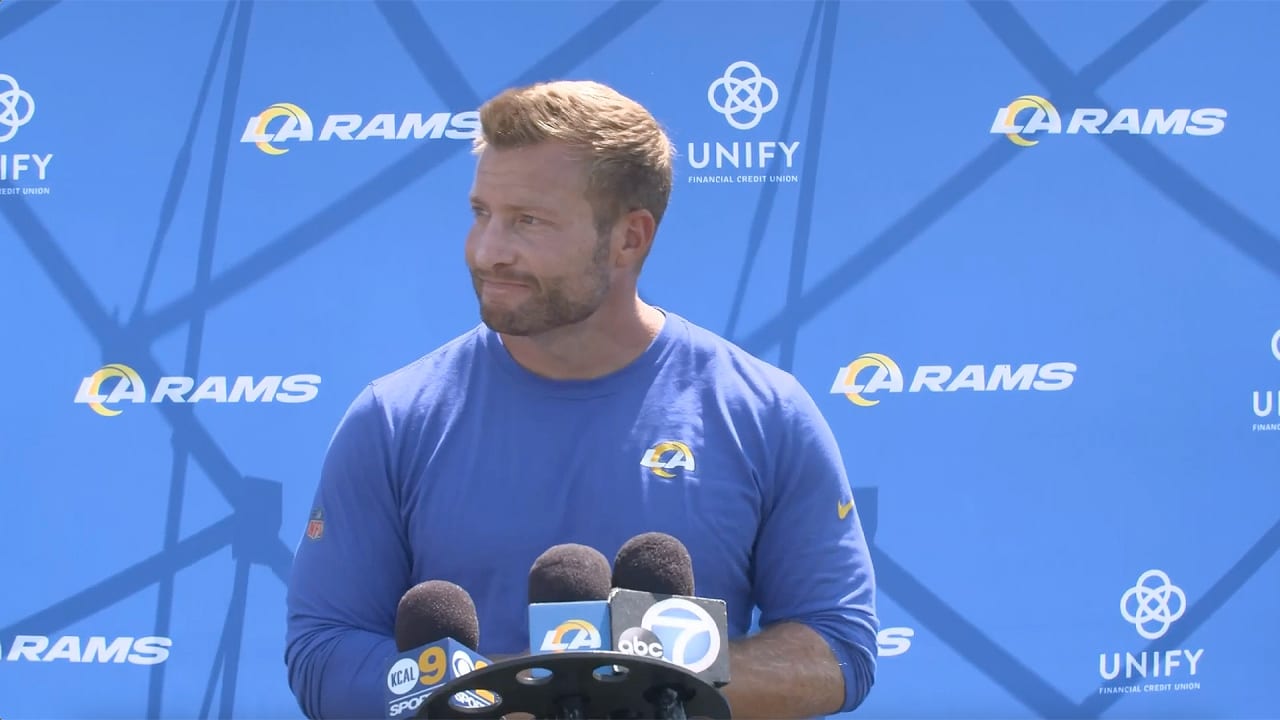 Rams head coach Sean McVay talks Vin Scully's passing, takeaways from Day 9  of 2022 Training Camp