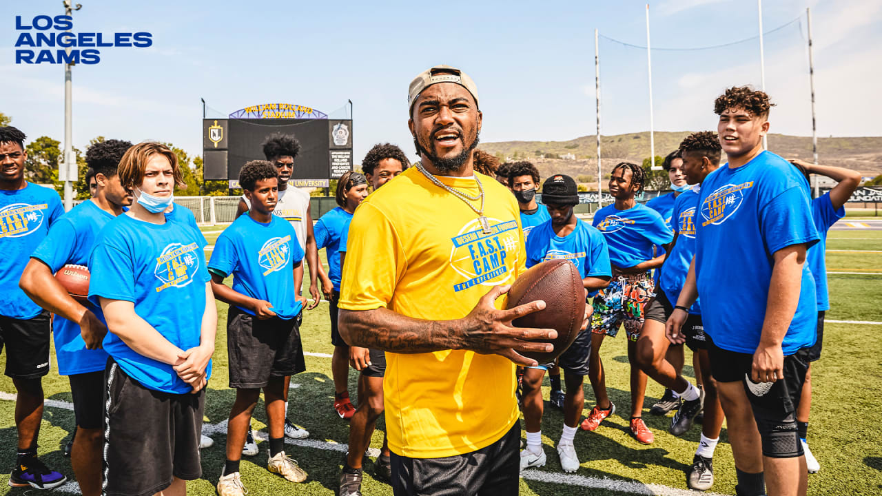PHOTOS: Rams WR DeSean Jackson hosts youth football camp