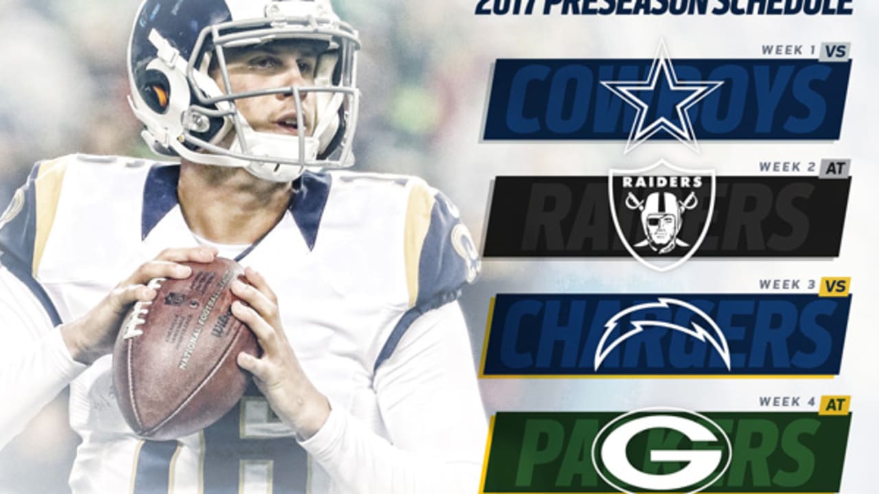 Rams announce 3-game preseason schedule, all against AFC West teams