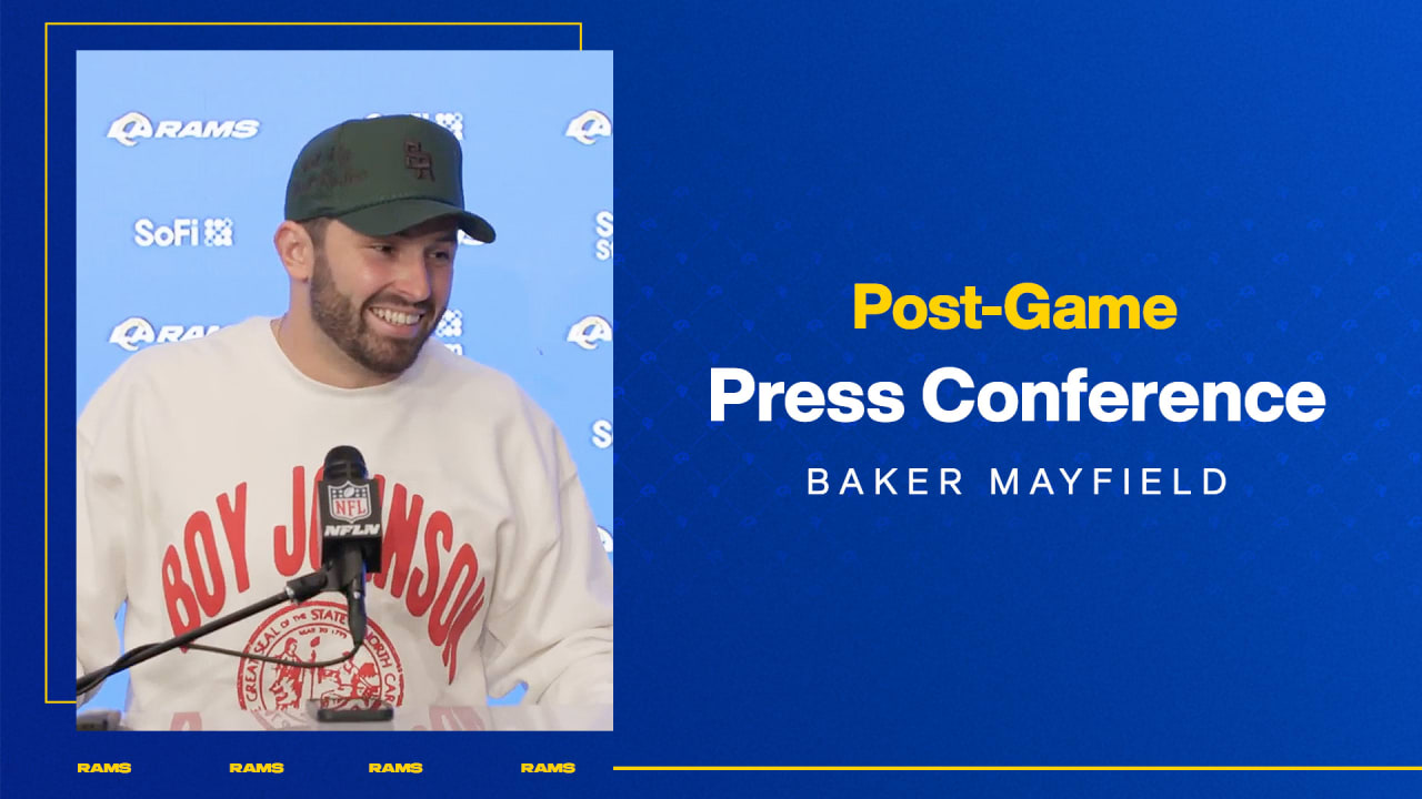 Rams quarterback Baker Mayfield talks performance vs. Broncos, tight