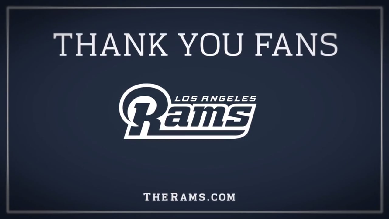 Thank You, Rams Fans! 