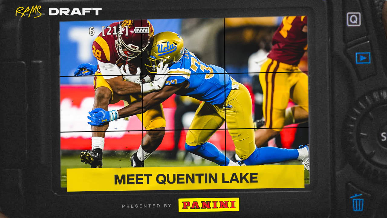 2022 Leaf Draft Football Quentin Lake Auto- Rams