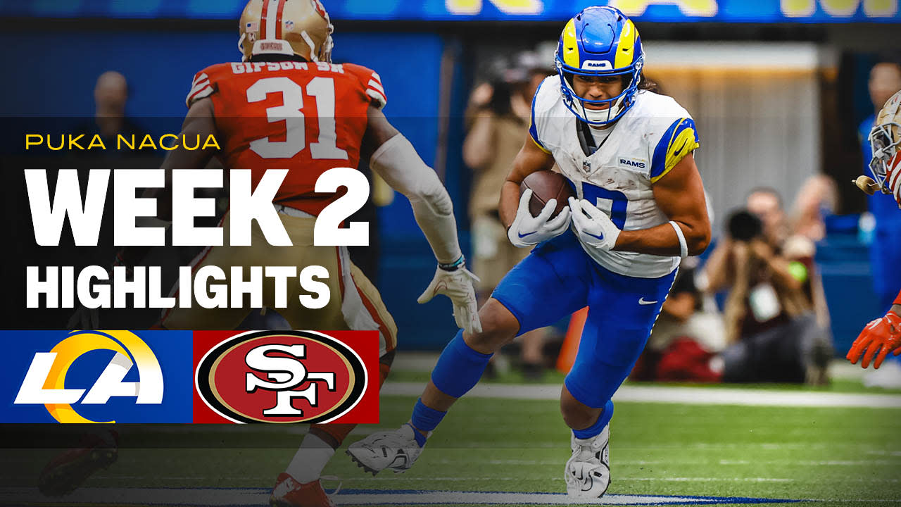 HIGHLIGHTS: All 15 catches from Los Angeles Rams wide receiver Puka Nacua's  rookie record-breaking 147-yard game vs. San Francisco 49ers