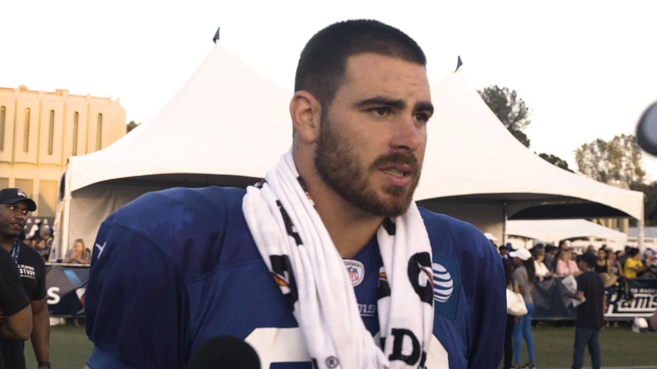 Tyler Higbee Rams-Chargers Joint Practice Presser