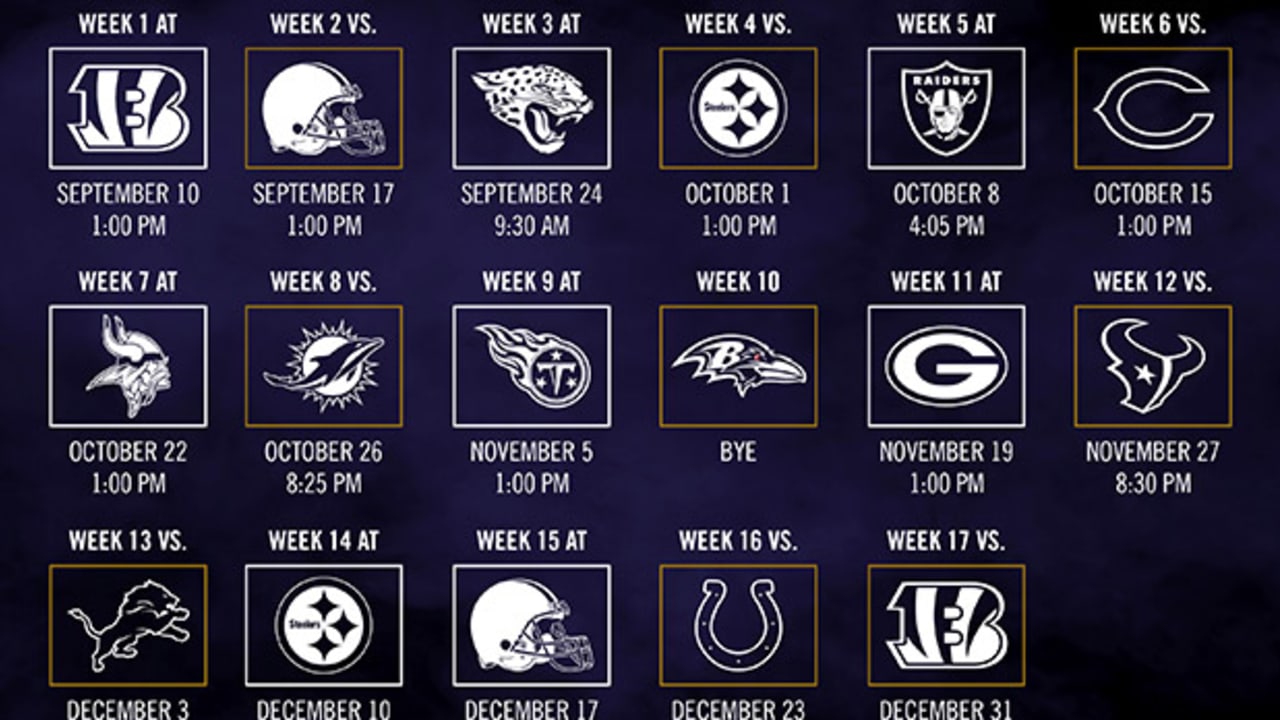 Baltimore Ravens Announce 2017 Schedule