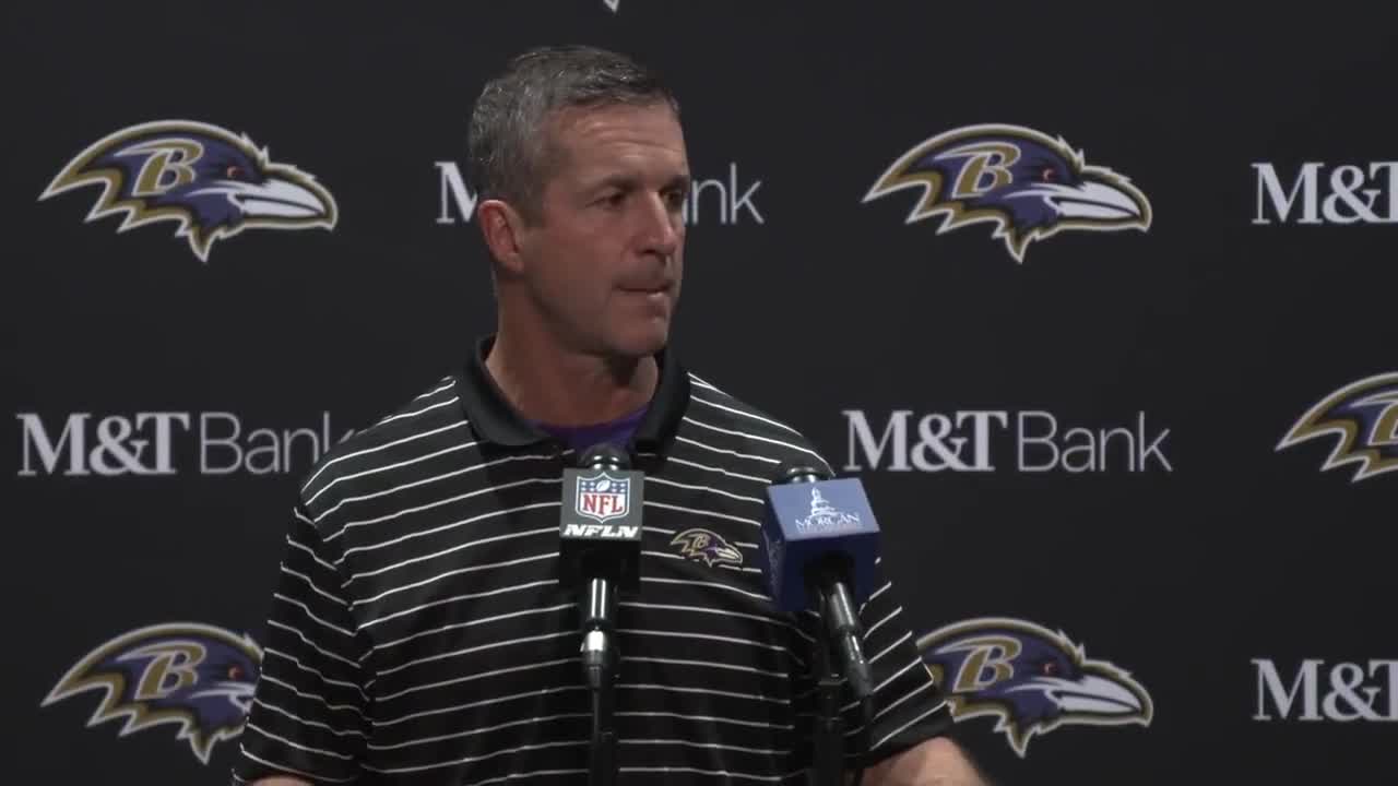 John Harbaugh reacts to controversial touchdown call in Ravens loss to  Jaguars