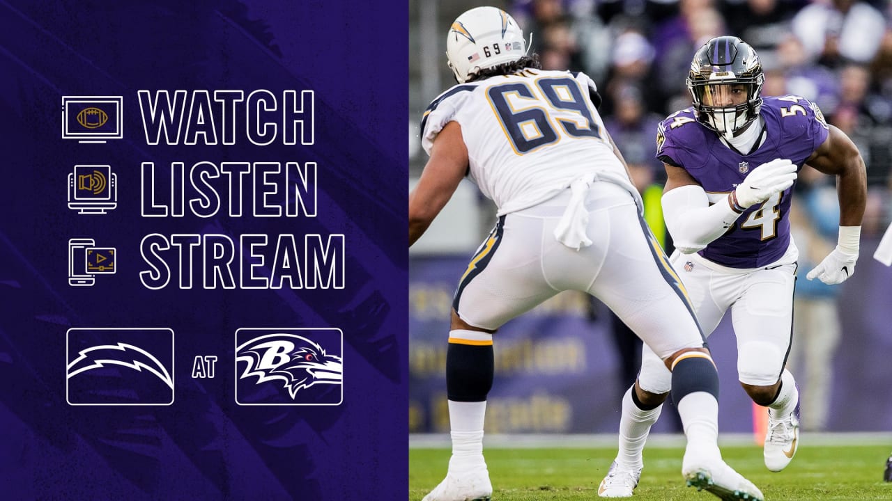 How to Watch, Listen and Live Steam Ravens vs. Chargers