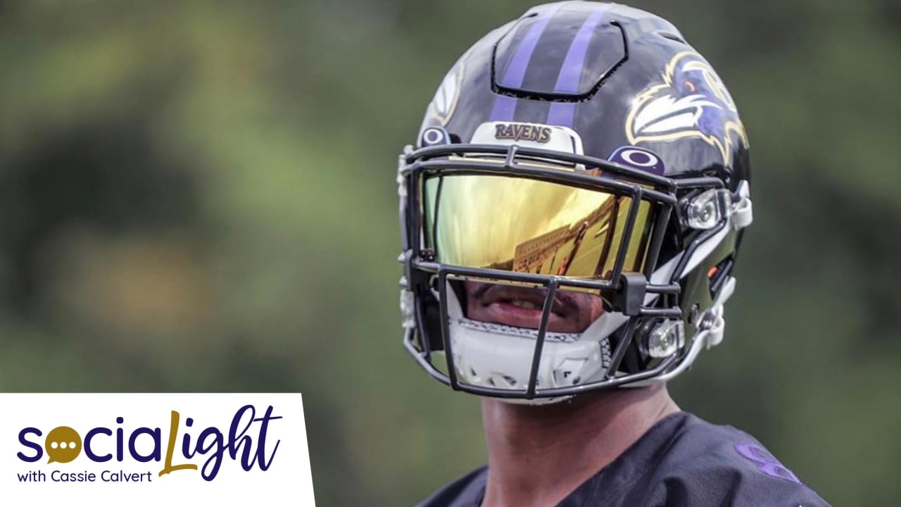 SociaLight: Lamar Jackson Debuts New Visor At Camp