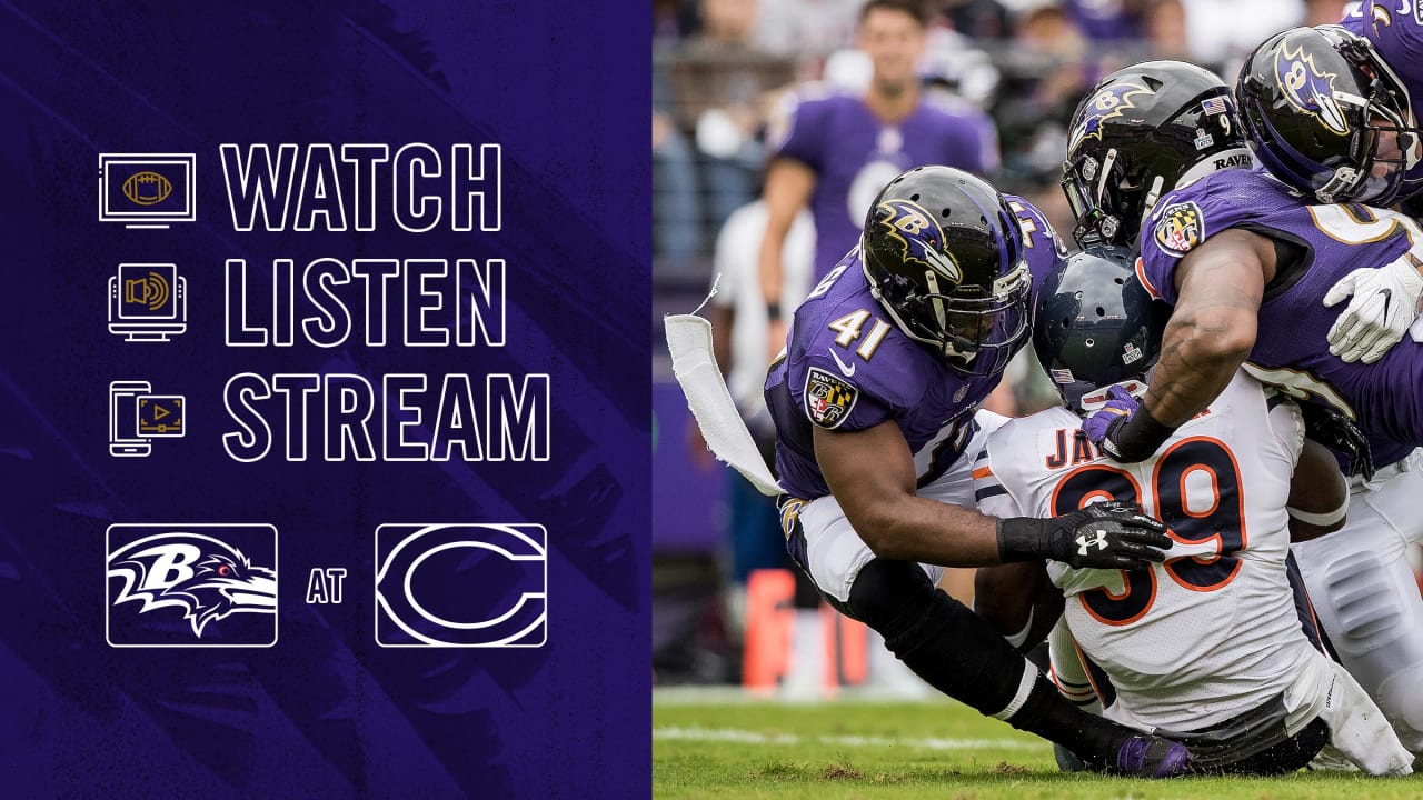 How to Watch, Listen, and Live Stream Ravens vs. Bears, 2021 Week 11
