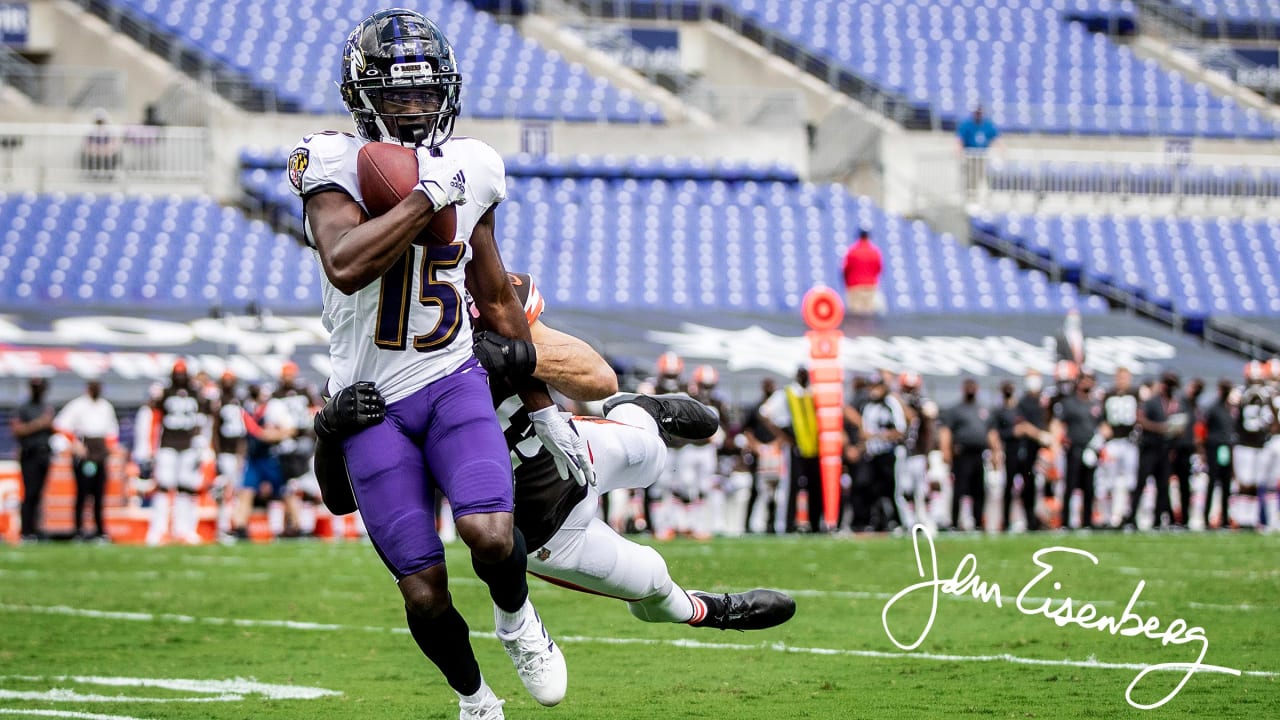 Ravens receiver Marquise Brown hoping missed time won't be a problem