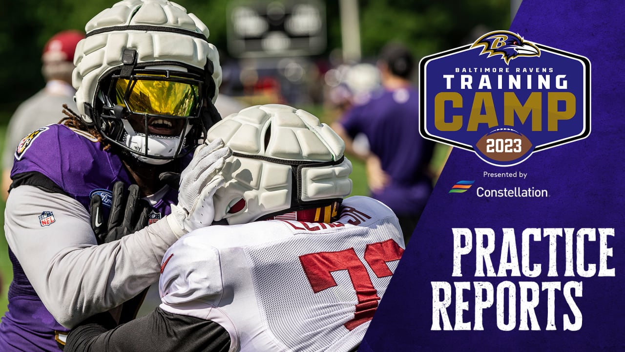 Ravens versus Commanders Joint Practice Session Heatup with Multiple