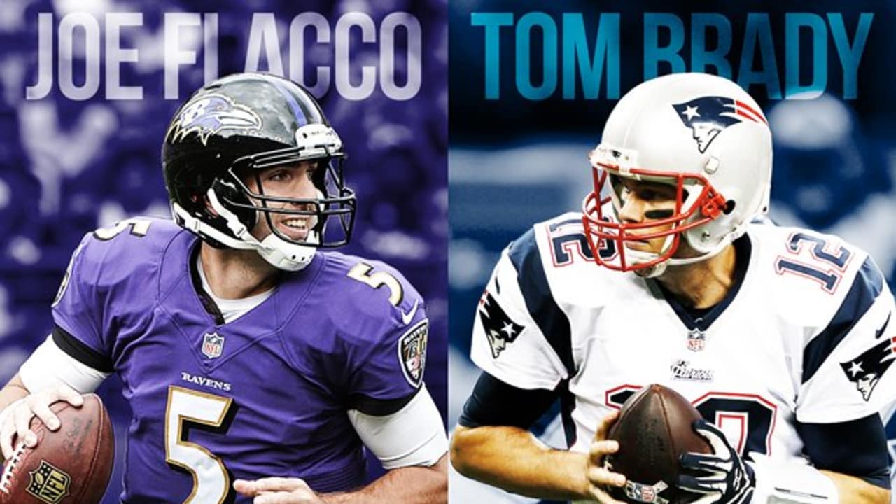 Playoffs Infographic Flacco vs. Brady