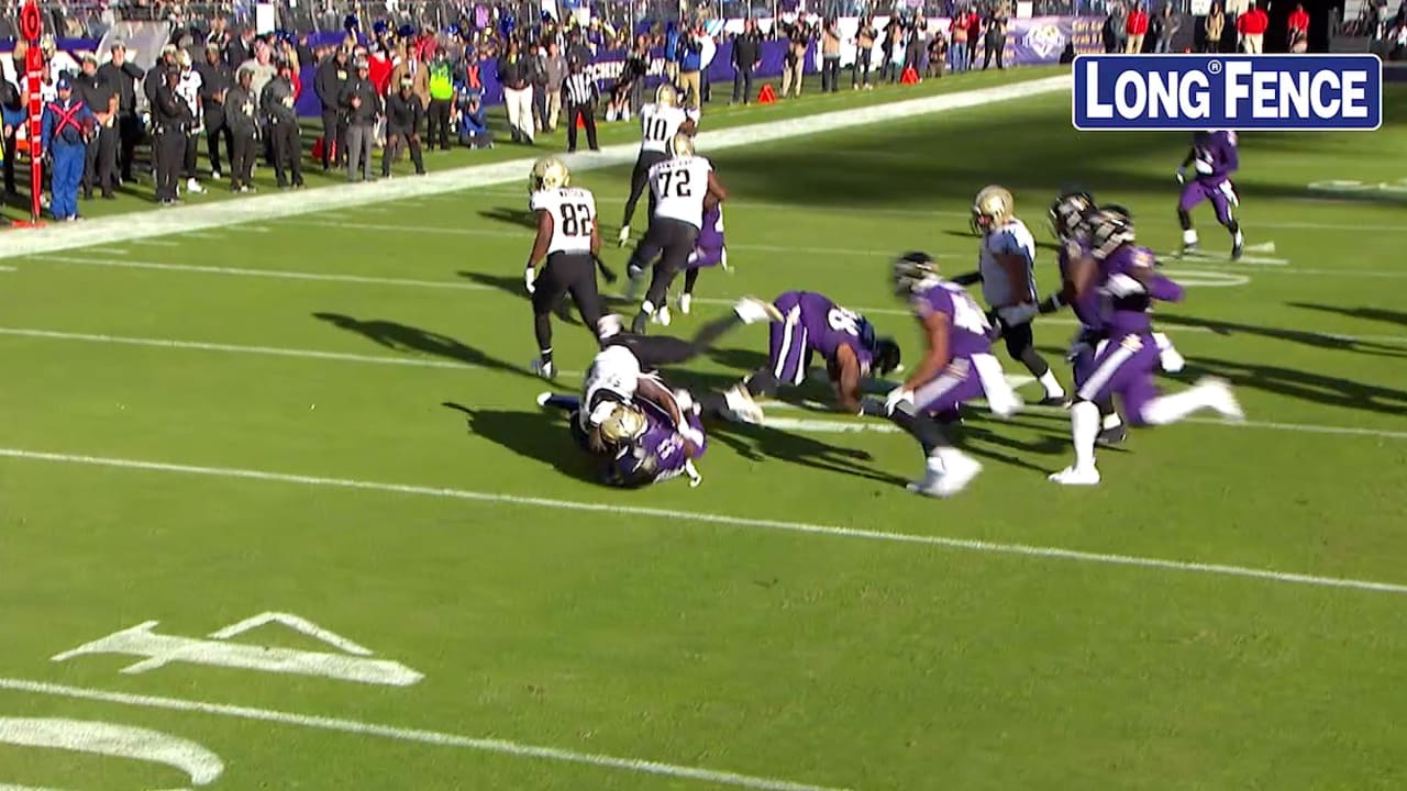 Skycam Terrell Suggs Makes Tackle For Loss