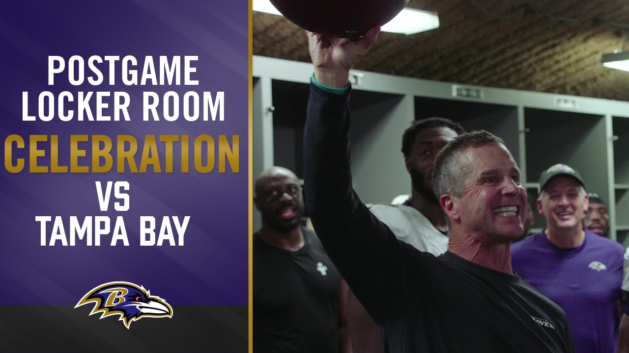 Postgame locker room celebration