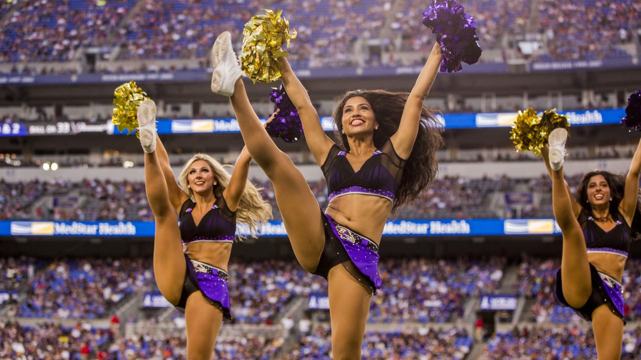 Washington Commanders cheerleaders perform during an NFL football