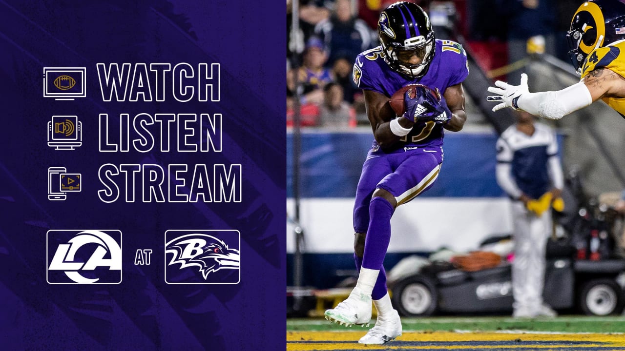 How to Watch, Listen, and Live Stream Ravens vs. Rams, Week 17