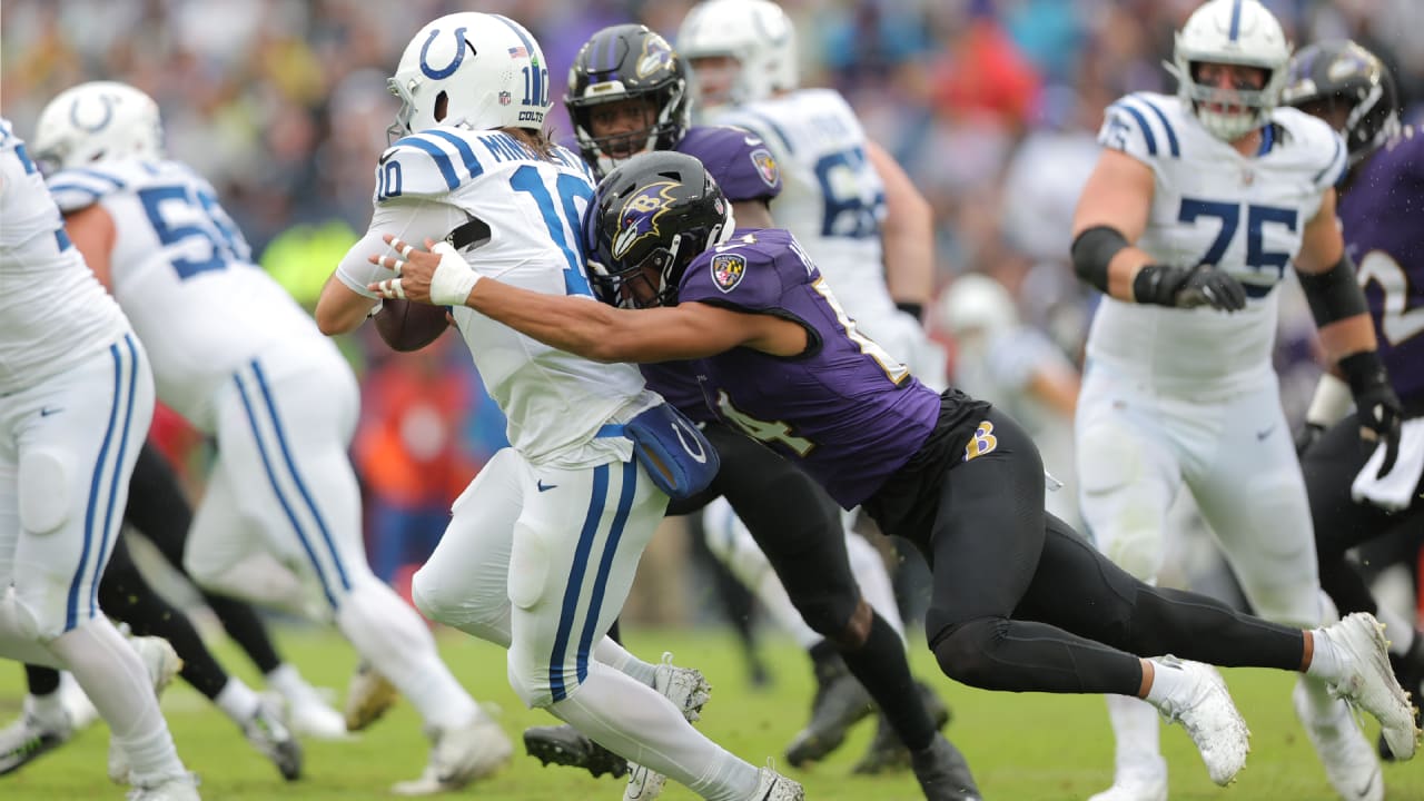 Kyle Hamilton Gets Second Sack of First Quarter RavensColts