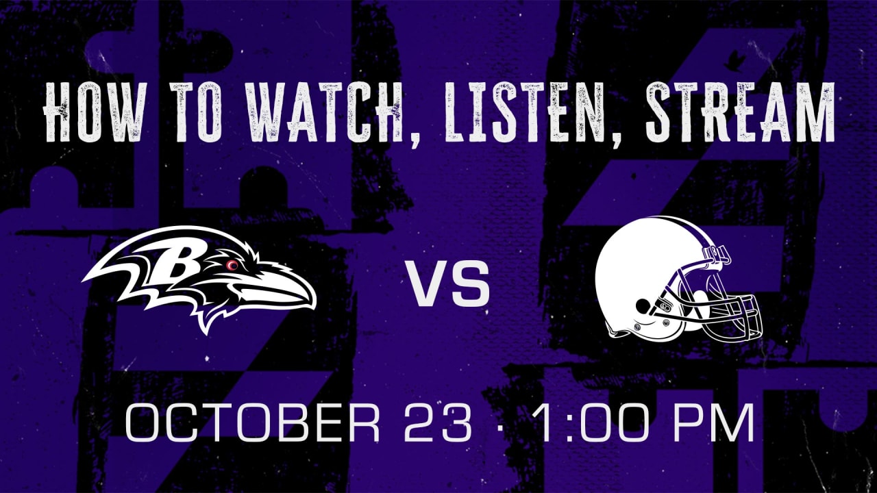 How to Watch, Listen, Live Stream Ravens vs. Browns Week 7 2022