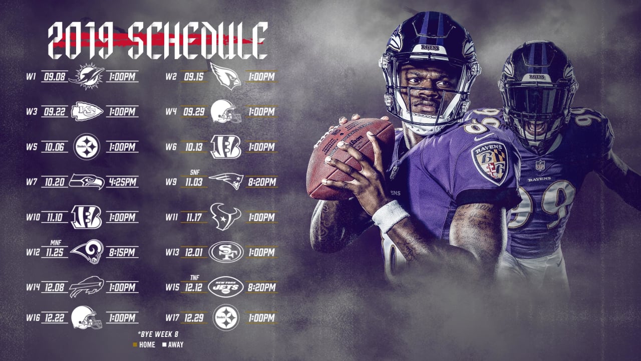 2020 Baltimore Ravens Schedule