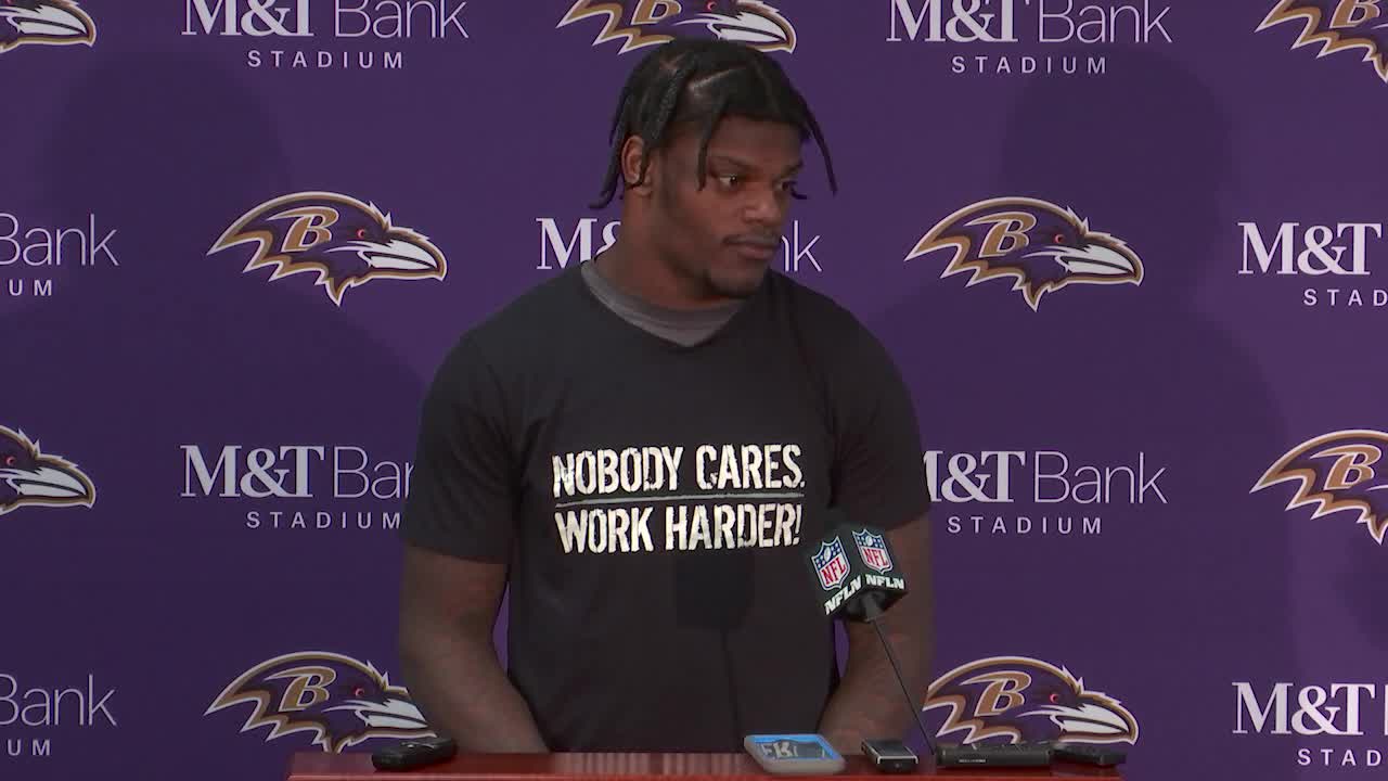 Ravens Nobody Cares Work Harder Purple Shirt