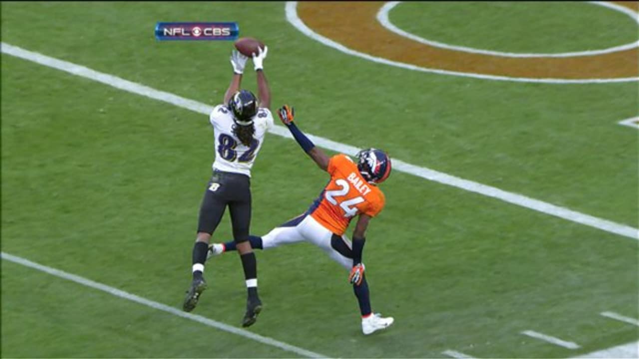 Baltimore Ravens wide receiver Torrey Smith hauls in the game winning  touchdown pass with 8 seconds left during the second half of their game on  Sunday, November 6, 2011, won by Baltimore