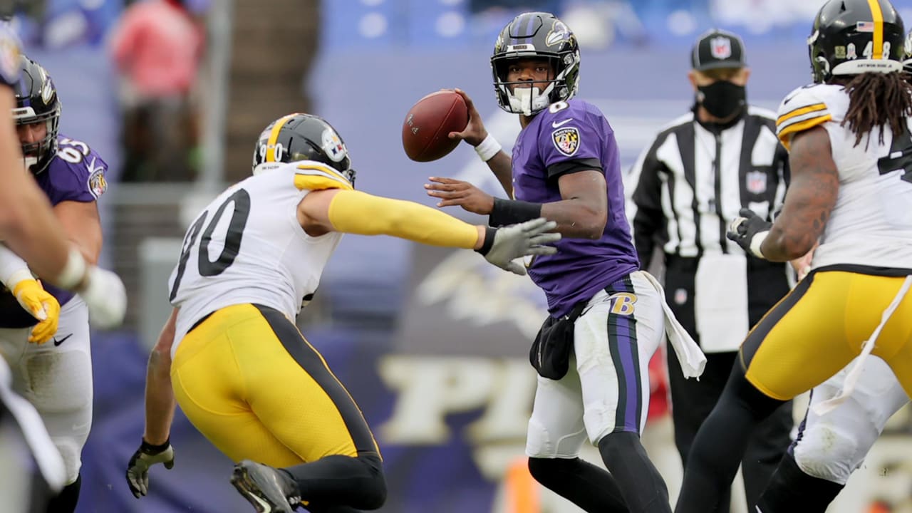 Pittsburgh Steelers vs. Baltimore Ravens, M&T Bank Stadium, Week 8, AFC  North, Lamar Jackson, Turnovers