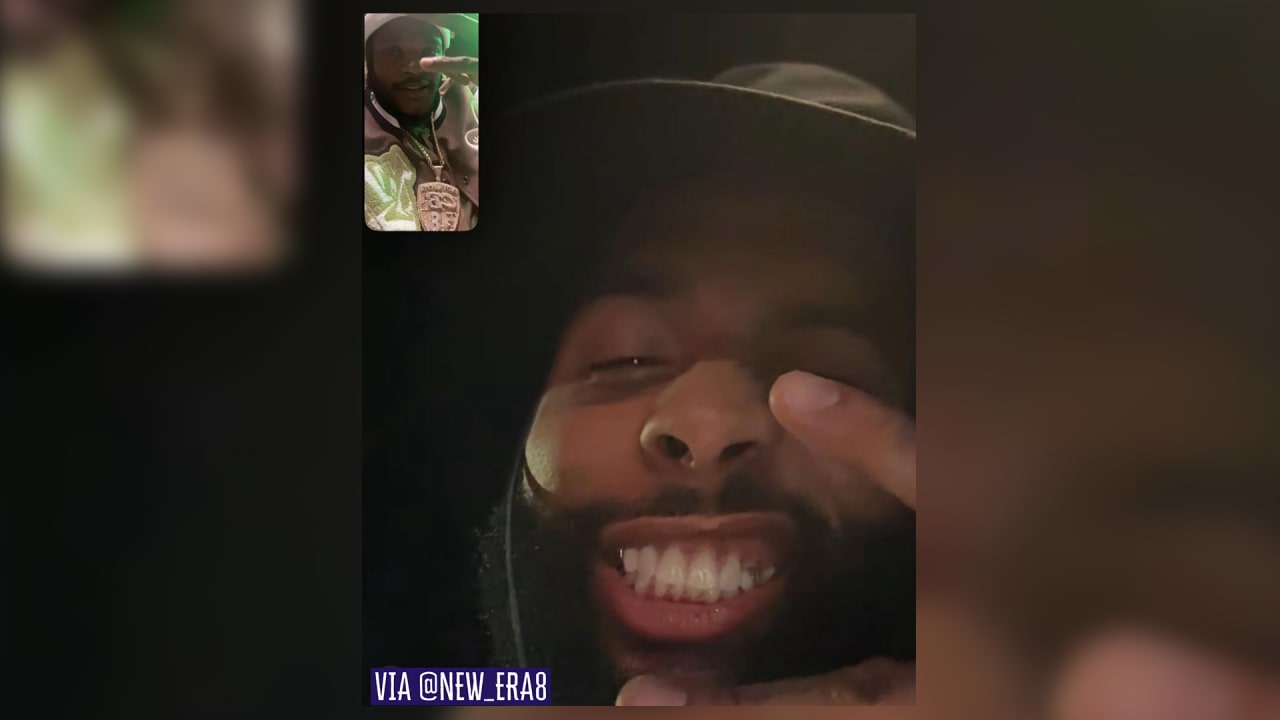 Odell Beckham Jr. chats with Lamar Jackson after Ravens signing