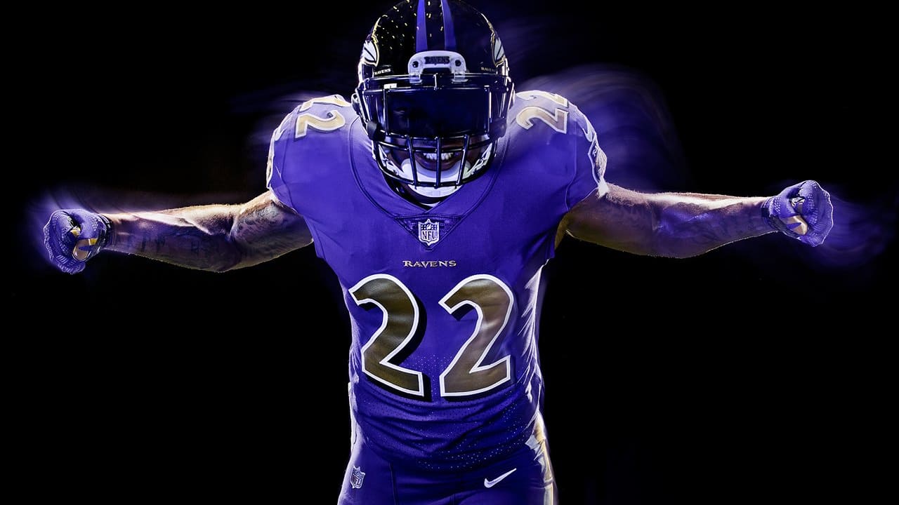 Jimmy Smith Models Ravens Color Rush Uniform