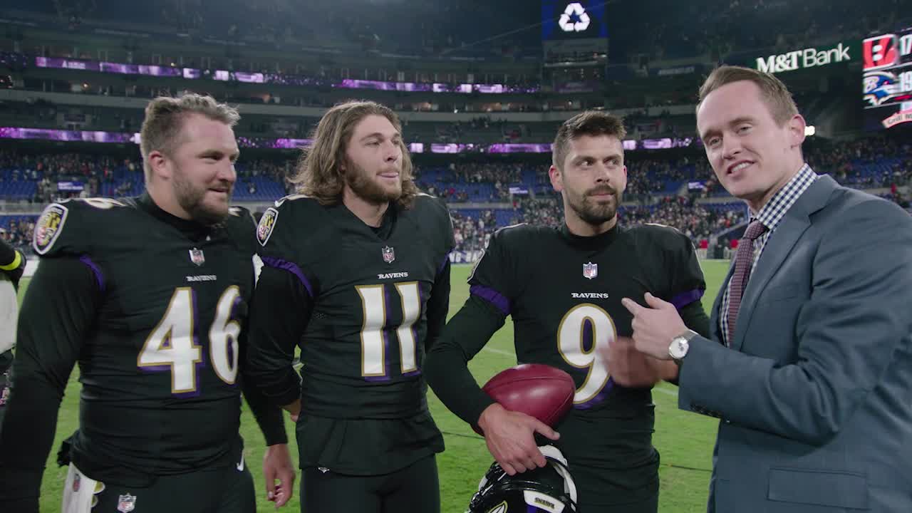 Justin Tucker Reacts to GameWinning Kick