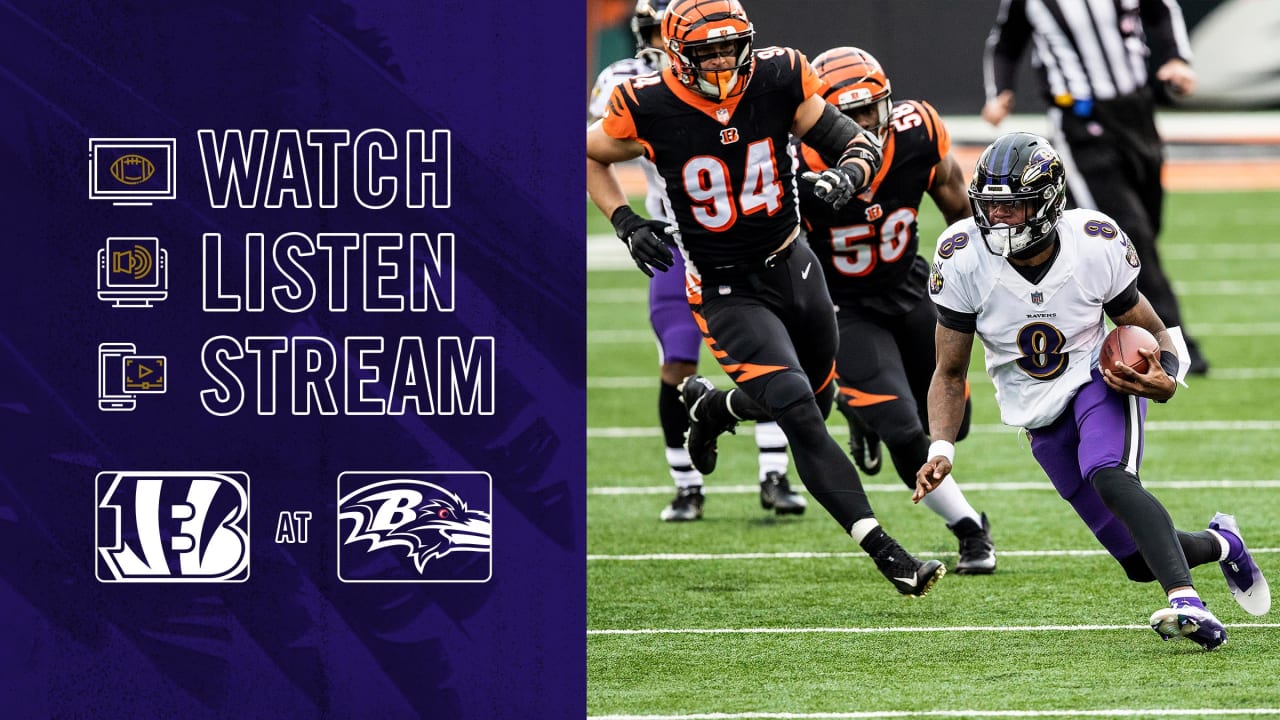 Ravens vs. Bengals: How to watch, listen, and stream