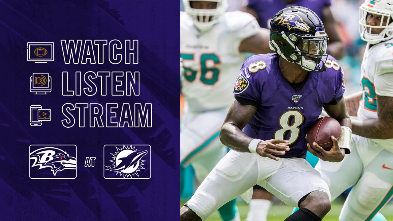 Ravens vs. Dolphins: How to watch, listen, and stream